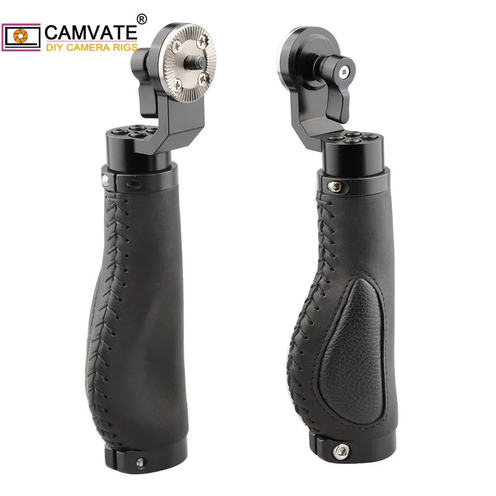 CAMVATE 2 шт. кожаные ручки для камеры со стандартной розеткой ARRI (Резьба M6) DSLR