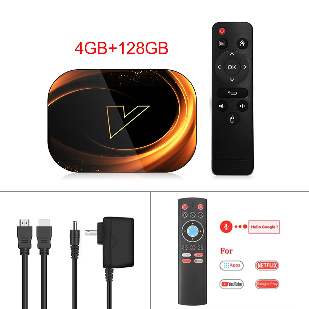 Yojia Smart 8K tv Box Android 9,0 Amlogic S905X3 Max 4 ГБ ОЗУ 128 Гб ПЗУ 64 Гб 1000 м двойной Wifi Netflix Youtube 2G/16G медиаплеер - Цвет: 4GB128GB T1