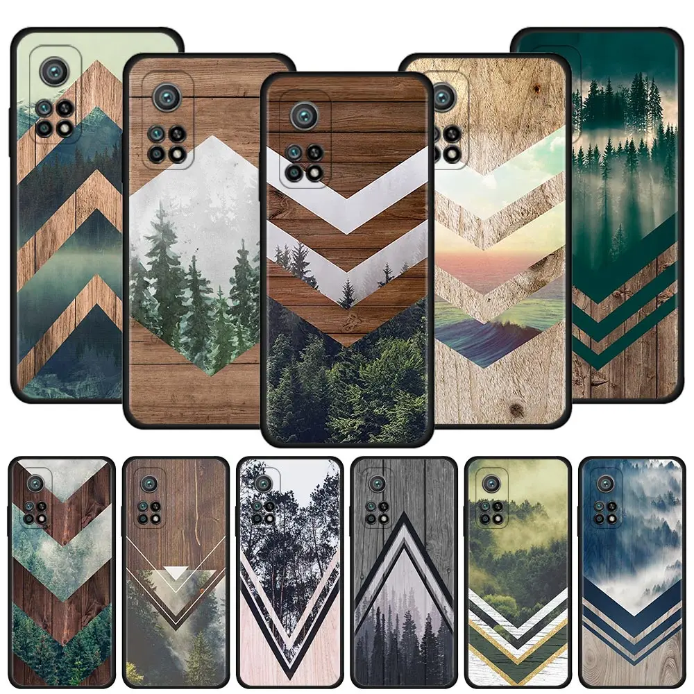 Forest Geometry Wood Nature Cover Per Xiaomi Mi 11T 10T 9T 11X 11 Pro 11I 10S 10 9 Lite 9 Se Custodia Morbida In Silicone Shell Fundas