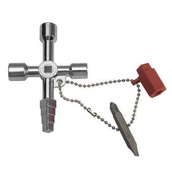 

Key Wrench Universal Electrical Cabinet Plumber Square Triangular Switch Accessories Train Elevator Multifunction Cross