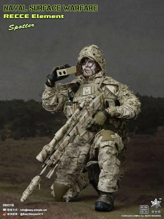 1/6 ES 26031 A/B военно-морская Поверхностная война RECCE TEAM Shooter модель/NSW RECCE TEAM The Spotter фигурка тела