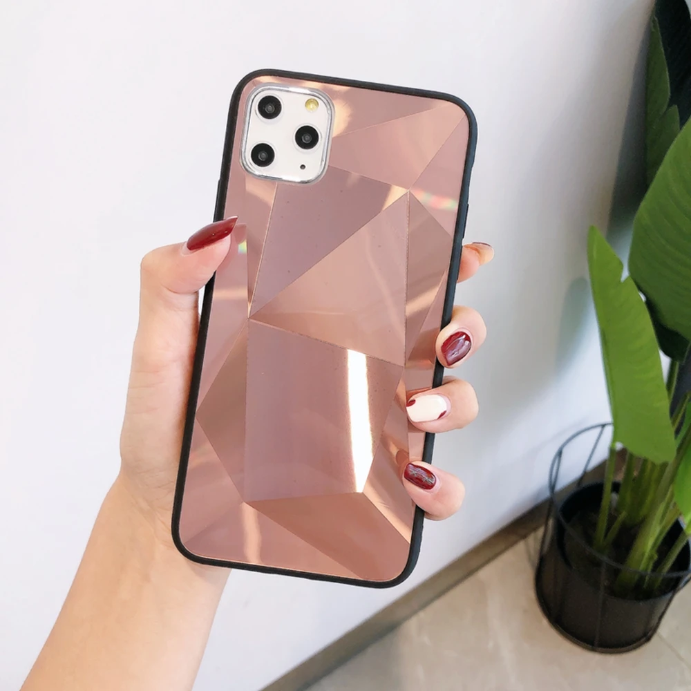 Чехол для iPhone 11 XS MAX XR X 8 7 6 6S Plus, модный зеркальный чехол с бриллиантами для iPhone 11 Pro Max 8 plus, чехол ярких цветов