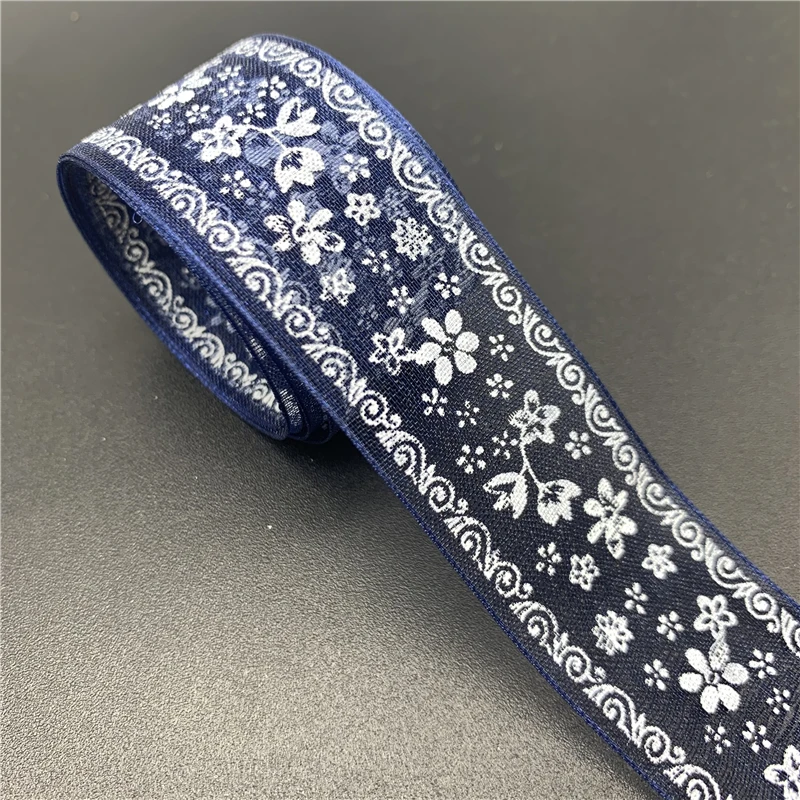 Colorful Floral Organza Ribbon for Crafting and Decoration - 5 Yards, 25mm Width