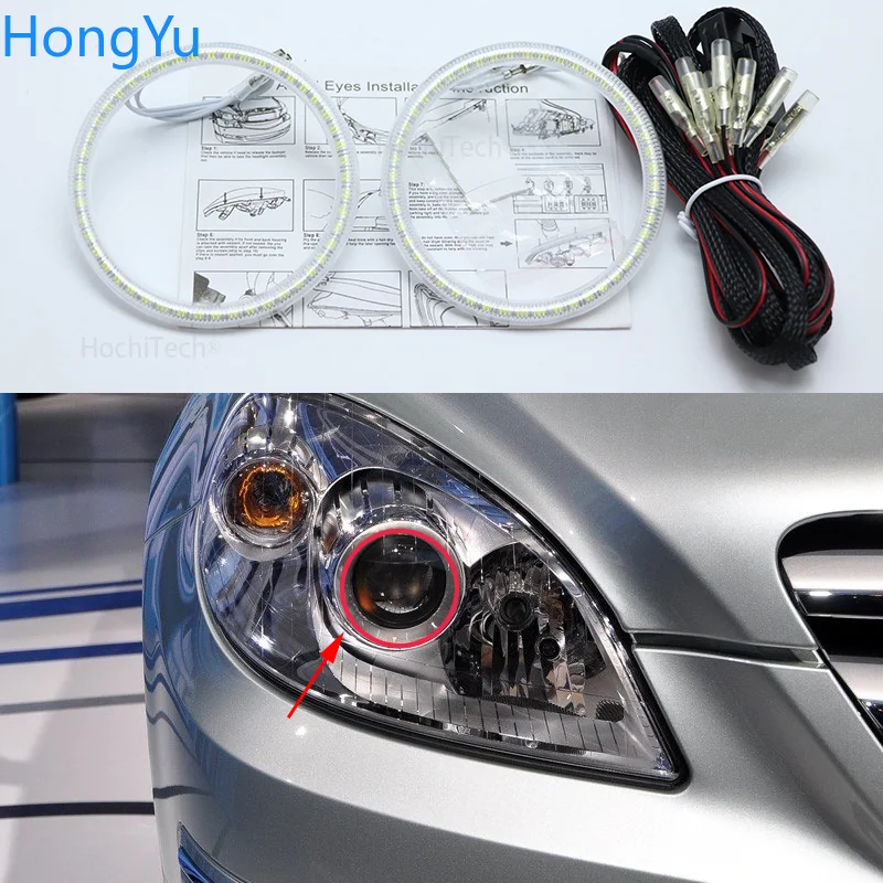 Для Mercedes-Benz B-Class W245 B160 B180 B170 B200 2006-2011 3528 SMD комплект светодиодов «глаза ангела» дневной ходовой светильник DRL