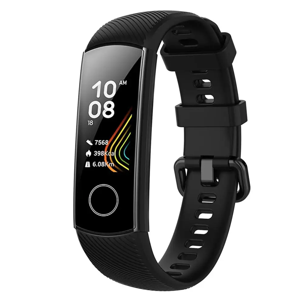 Новый Красочный классический силиконовый Браслет ремешок для huawei Honor Band 5