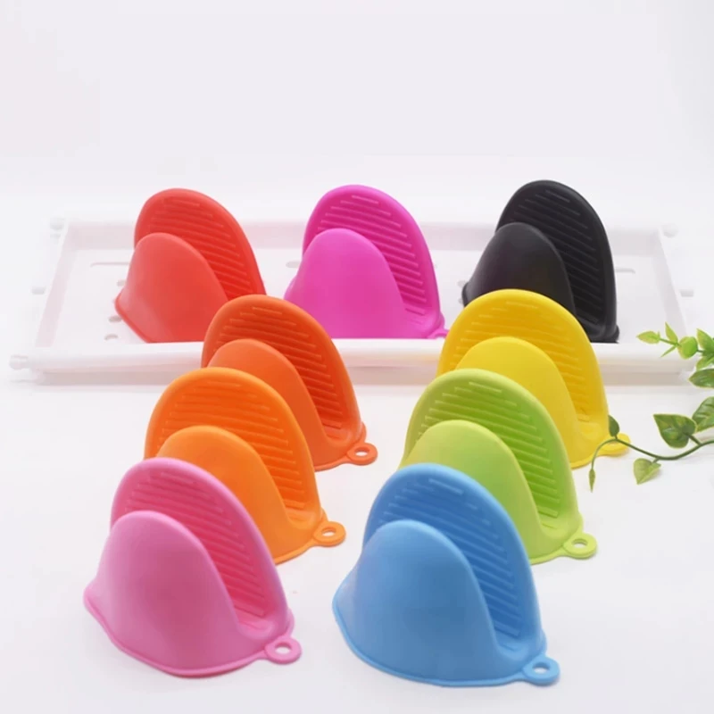 Silicone Kitchen Baking Oven Heat Resistant Gloves Insulation Non Stick Anti-slip Grips Bowl Pot Clips Cooking Baking Oven Mitts