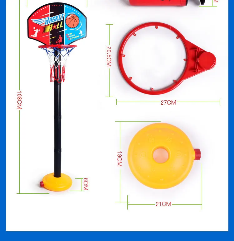 Children Basketball Playing Set Outdoor Sport Adjustable Stand Basket Holder Hoop Goal Game Mini Indoor Kids Yard Game Boy Toys