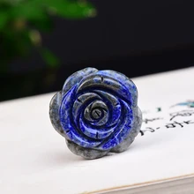 1PC Natural Minerals Stones Hand Engraving Polished Rose Modern Fashion Simple Home Decor Crafts Chakra Healing Stone DIY Gifts