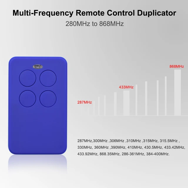 TELCOMA Remote Control Duplicator TELCOMA FM400 FM400E Garage Gate Remote Control 433.92MHz Command Key Fob 3