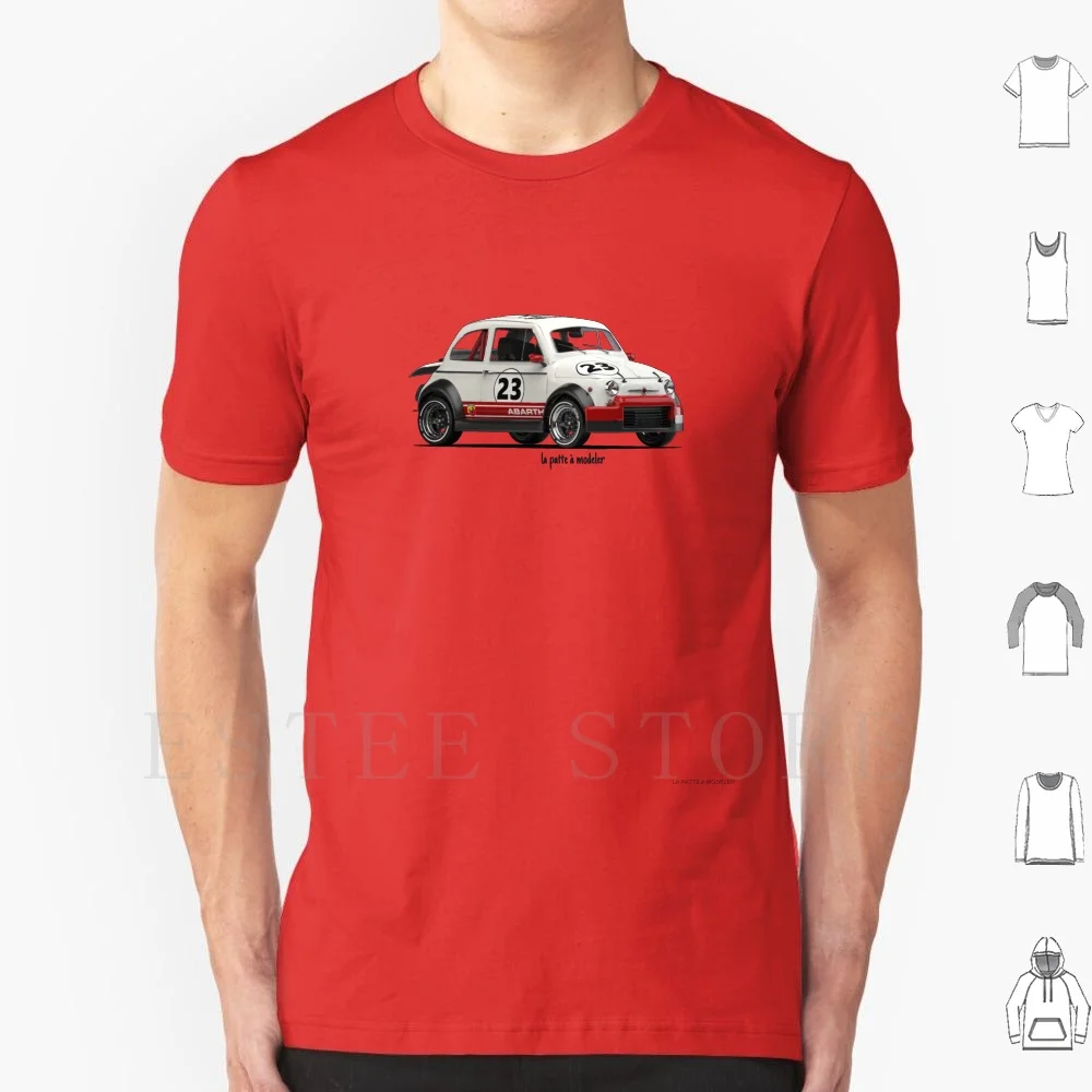Fiat 500 Abarth T Shirt Stampa Cotone Fiat 500 Auto Perché Vintage 3D Nuova 500 Abarth Automotive Rally Fiat500 Carro