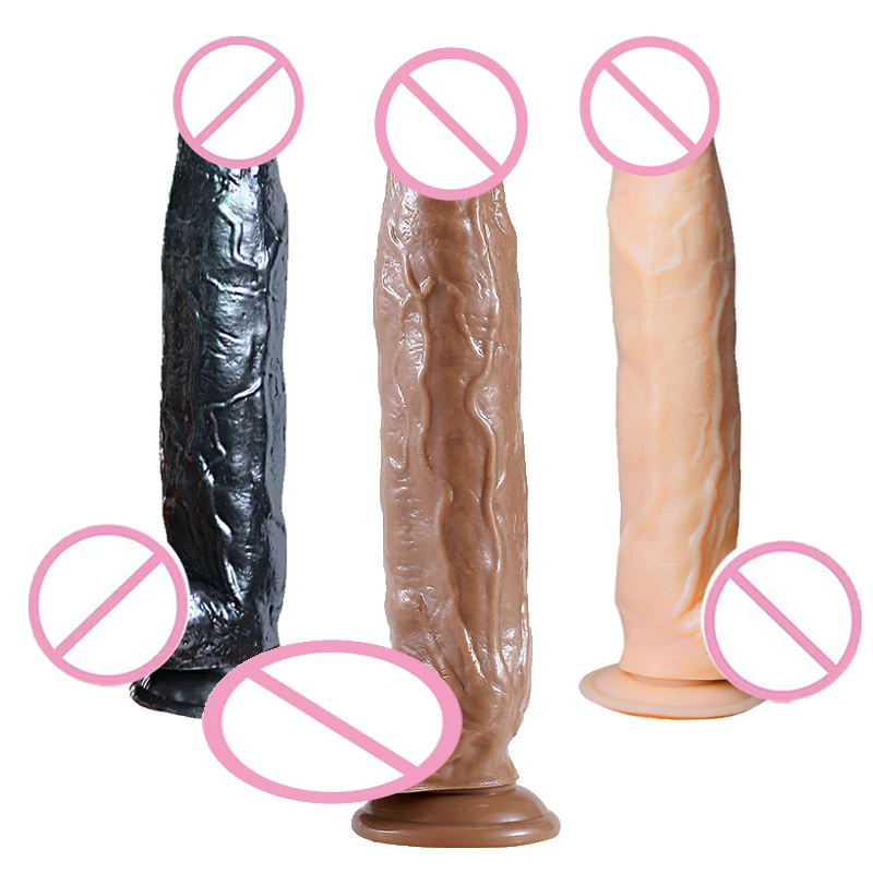 Moonuo Female Giant Masturbator Extra Large Dildo Healthy Soft Glue Suction Cup Sex Toys