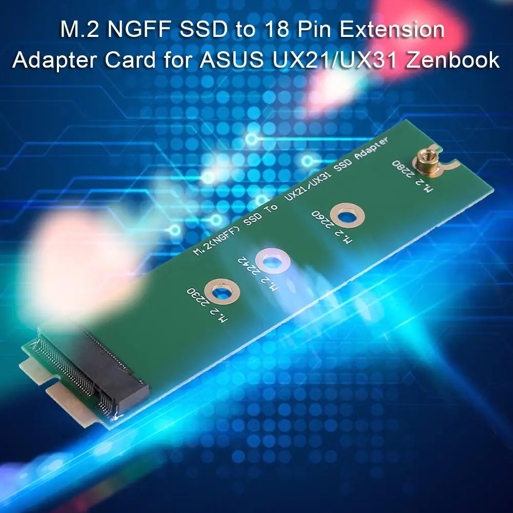 

M.2 NGFF SSD to 18 Pin Extension Adapter Card for ASUS UX21/UX31 Zenbook