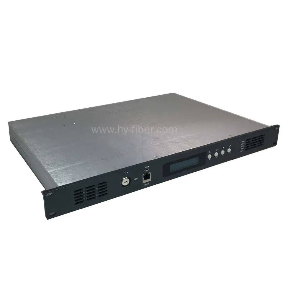 CATV 1550nm оптический усилитель EDFA 17dBm FC/APC волоконный порт Двойной источник питания