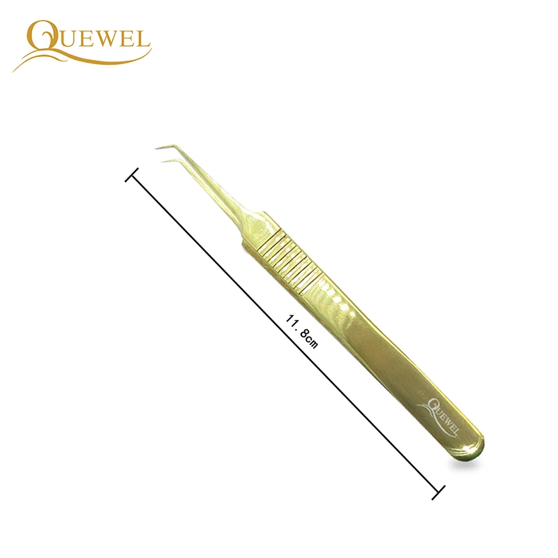 Quewel Пинцет для наращивания ресниц для объема ресниц из нержавеющей стали, 1 шт., точный Пинцет для красоты, точные инструменты для макияжа - Цвет: Quewel 2
