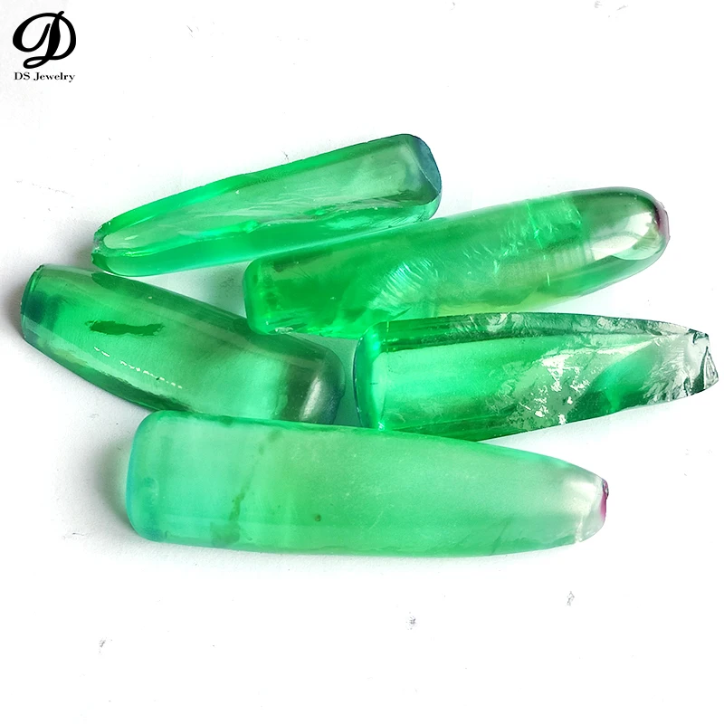 Synthetic Corudum Raw Material 0.1KG/Bag Green Corundum Rough Stone For Gems Making | Украшения и аксессуары