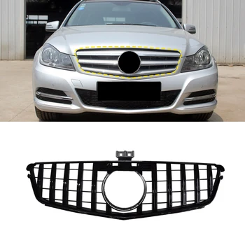 

Car Accessories Front Grille Middle Net Grills Assembly Frame Cover Decoration Parts for Mercedes-Benz C-Class W204 2007-2014