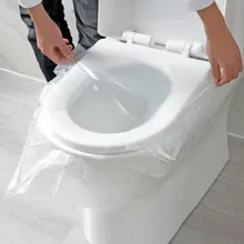 

50pcs/pack Disposable Toilet Seat Cover Pad 100% Waterproof For Safety Travel Camping Bathroom Anti-Bacterial Mat