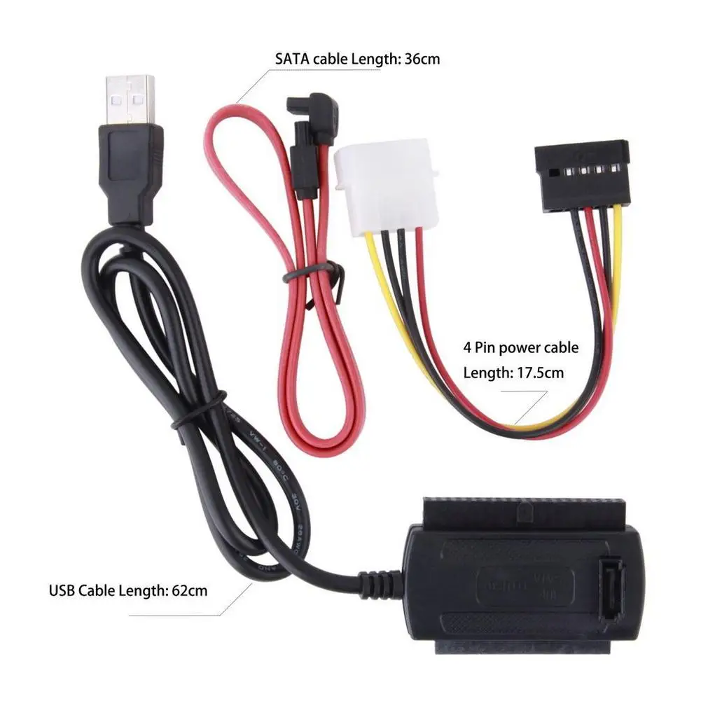 

SATA/PATA/IDE Drive To USB 2.0 Adapter Converter Cable For 2.5/3.5 Hard Drive FE