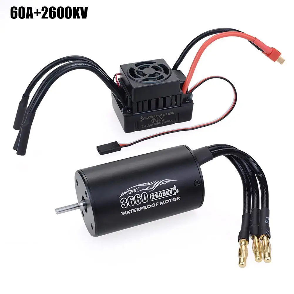 Бесщеточный двигатель SURPASS HOBBY 3660 и Esc с 60A ESC программной картой для всех 1/10