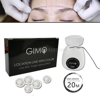 

20m Mapping pre-ink string for Microblading eyebow Make Up Dyeing Liner Thread Semi Permanent Positioning Eyebrow Measuring Tool