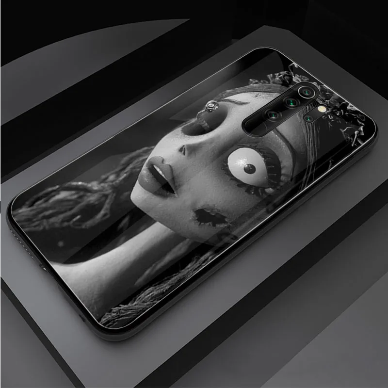 case for xiaomi Corpse Bride Tempered Glass Case For Redmi 8 9 5Plus 6PRO 7A Note 6 7 8 8T 9S 9 pro xiaomi leather case cosmos blue Cases For Xiaomi