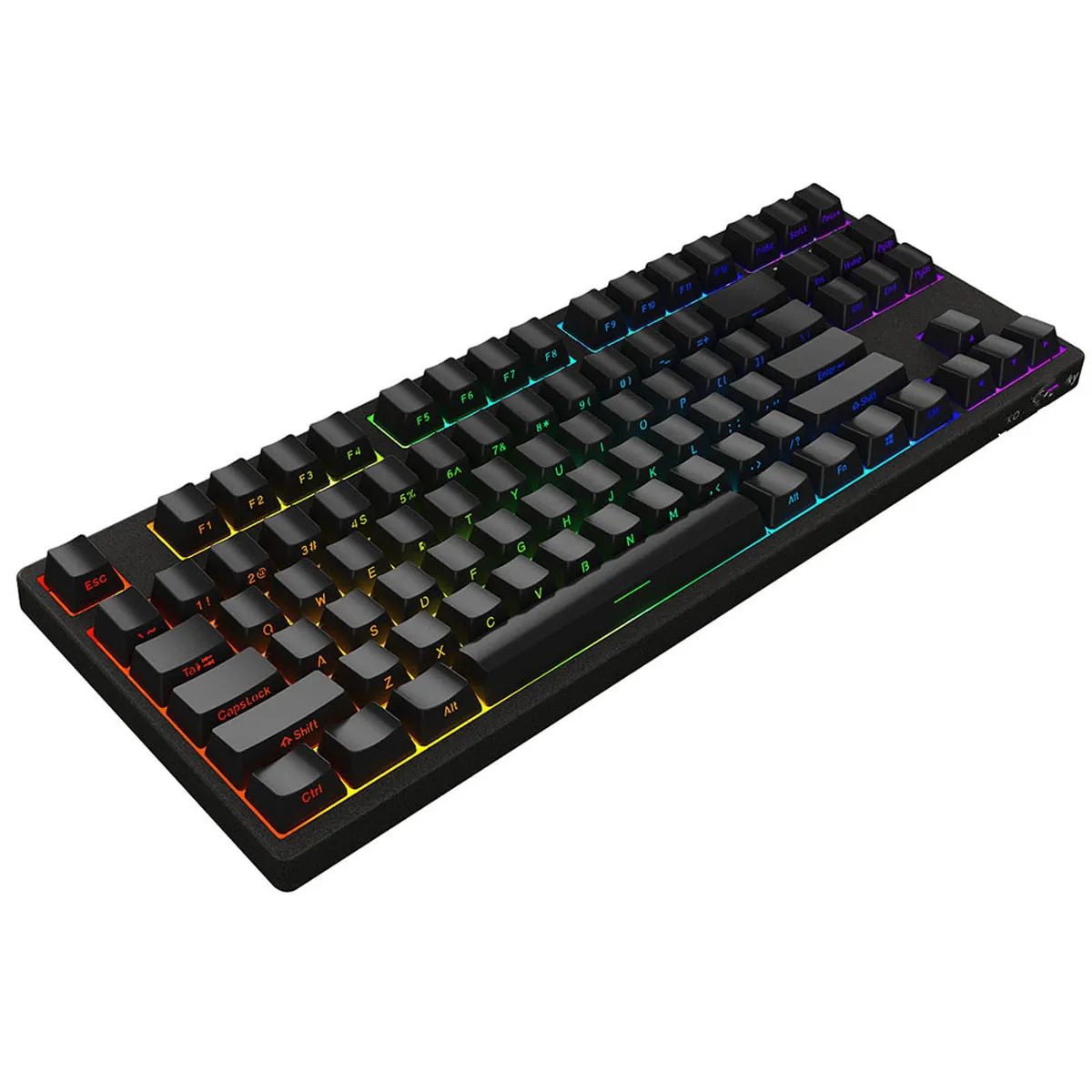 

87 Keys Side Letter Cherry Brown Red Switch Keyboards ABS PBT Keycaps RGB Backlit Wired Mechanical Gaming Keyboard