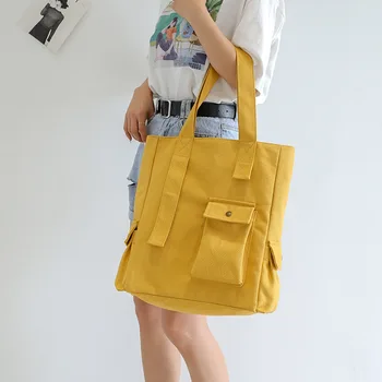 

Multifunctional tote bag custom casual art large capacity shoulder bag Korean student bag ins ladies canvas bag