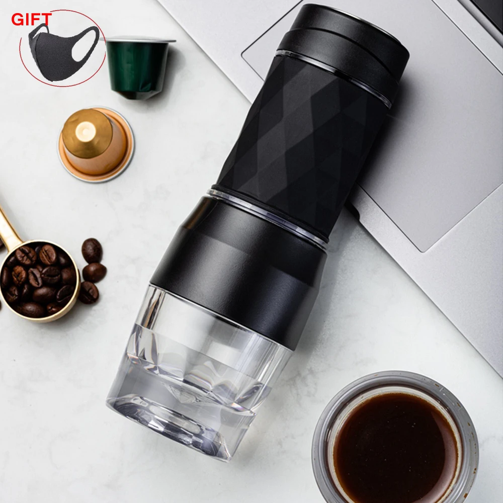 

Mini Coffee Machine Manual Portable Stylish Home Stainless Steel Portable Coffee & Tea Maker Non-slip Powder Making Machine