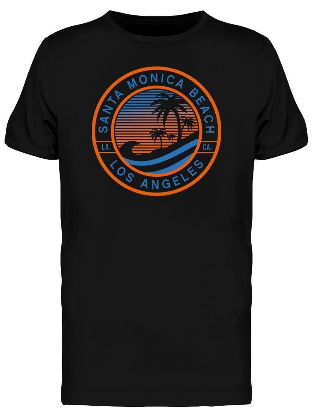 Santa Monica Beach Graphic Men's Cotton Tee Shirt Free Shipping Funny Tops |