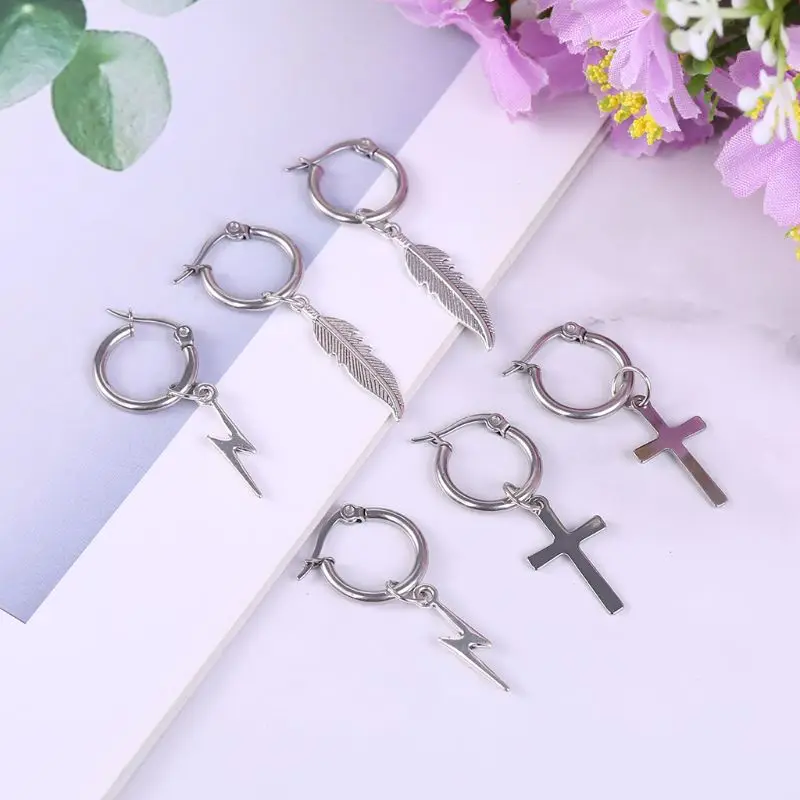 Korean Hot sale Hip Cool Pop Jewelry Earrings V DNA Long Men Bangtan Boys Hoop Chain Drop Unique Earrings 2020 Stud Earrings