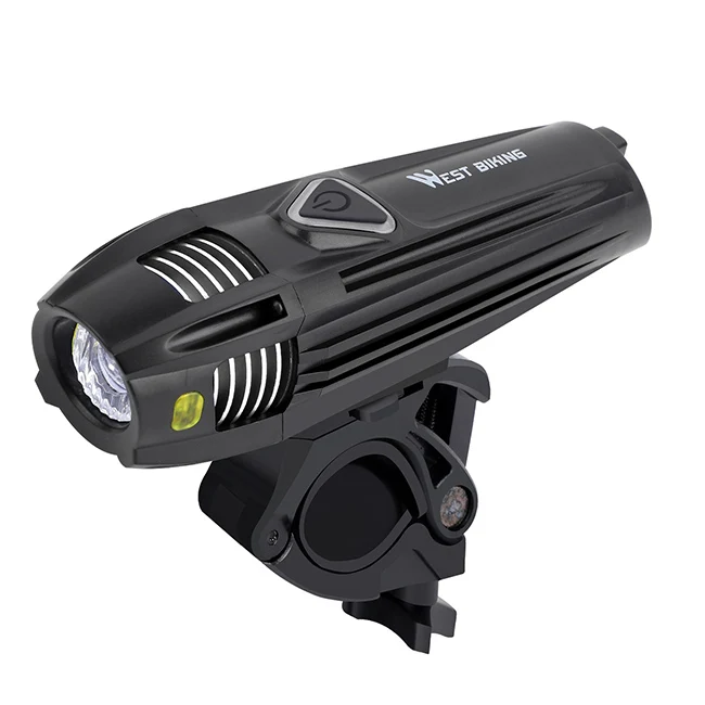 Black Silver West biking велосипед передний свет USB Перезаряжаемый велосипедный фонарик руль светодиодный водостойкий налобный фонарь велосипедные фары для велосипеда - Цвет: Black Silver