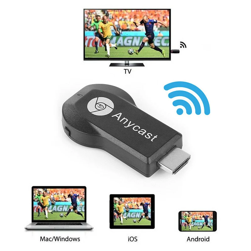 AnyCast M9 Plus WiFi Дисплей донгл приемник Airplay Miracast HDMI tv DLNA 1080P Встроенный Wi-Fi модуль поддерживает 2,4 ГГц WiFi