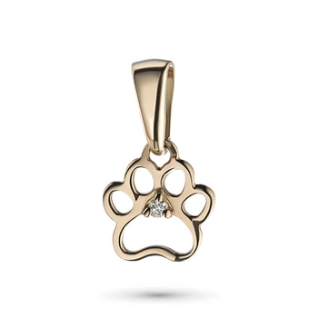 

Red gold pendant with Diamond