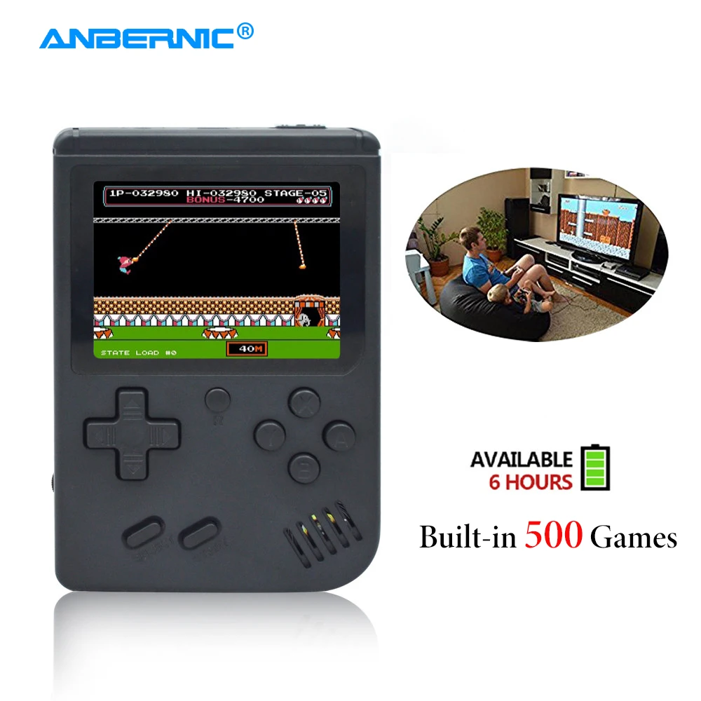 ANBERNIC портативная игровая консоль Ретро FC Plus 500 классический семейный ТВ Видео