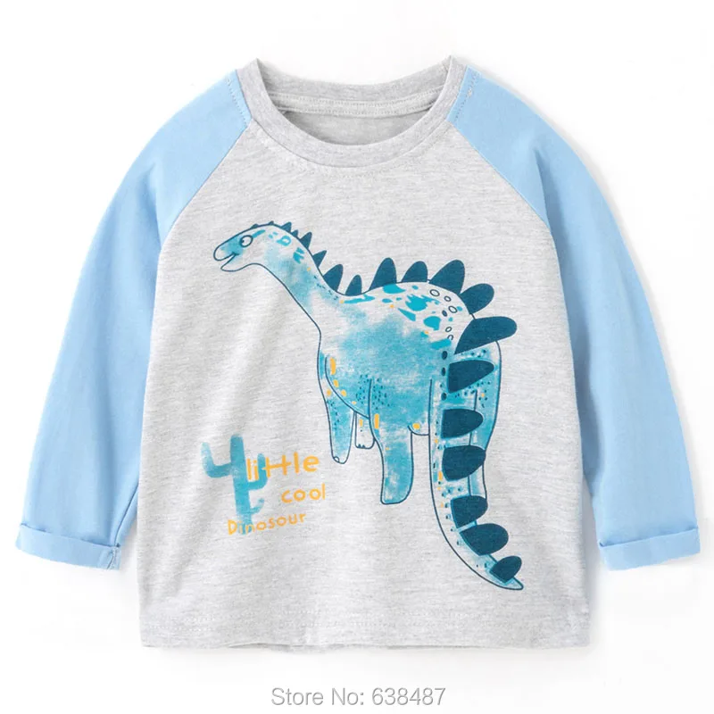 Новинка года; брендовая одежда для маленьких мальчиков из хлопка детская одежда детские футболки для маленьких мальчиков футболки Блузы с длинными рукавами для мальчиков - Цвет: 4593