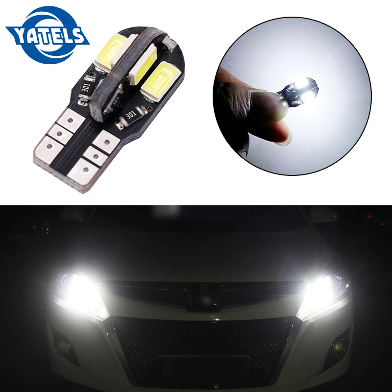1 шт 12V T10 светодиодный 168 192 W5W 8 SMD 5730 CANBUS лампы безошибочное действие автомобильный