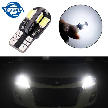 

1PCS 12V T10 LED 168 192 W5W 8 SMD 5730 LED CANBUS bulb error-free car indicator reading gap light wedge light car reading light
