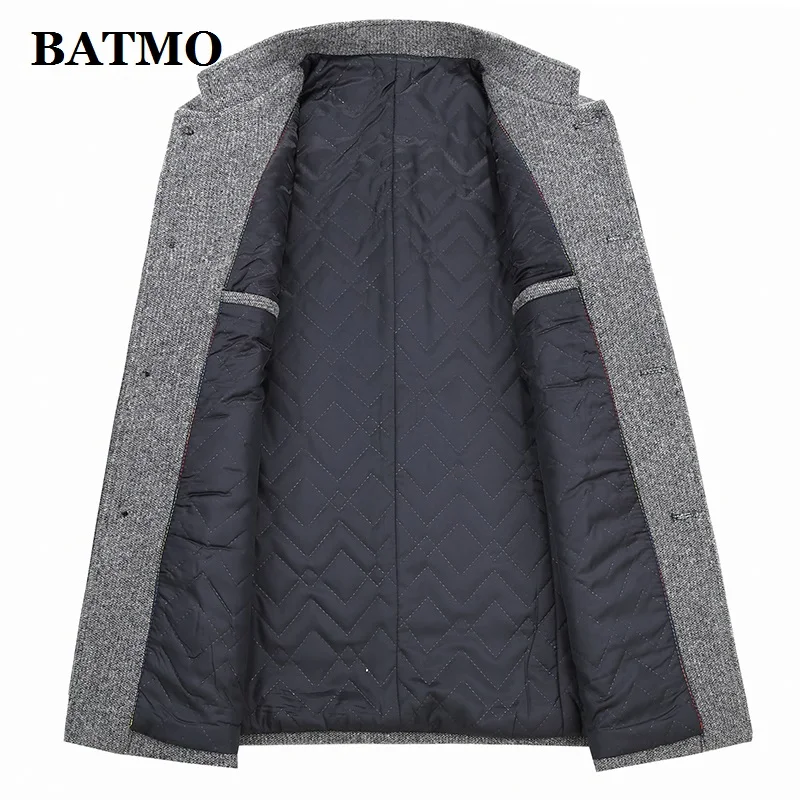 Batmo Новое поступление зимнее высококачественное шерстяное толстое повседневное пальто для мужчин, мужское зимнее теплое пальто, зимние куртки для мужчин 897