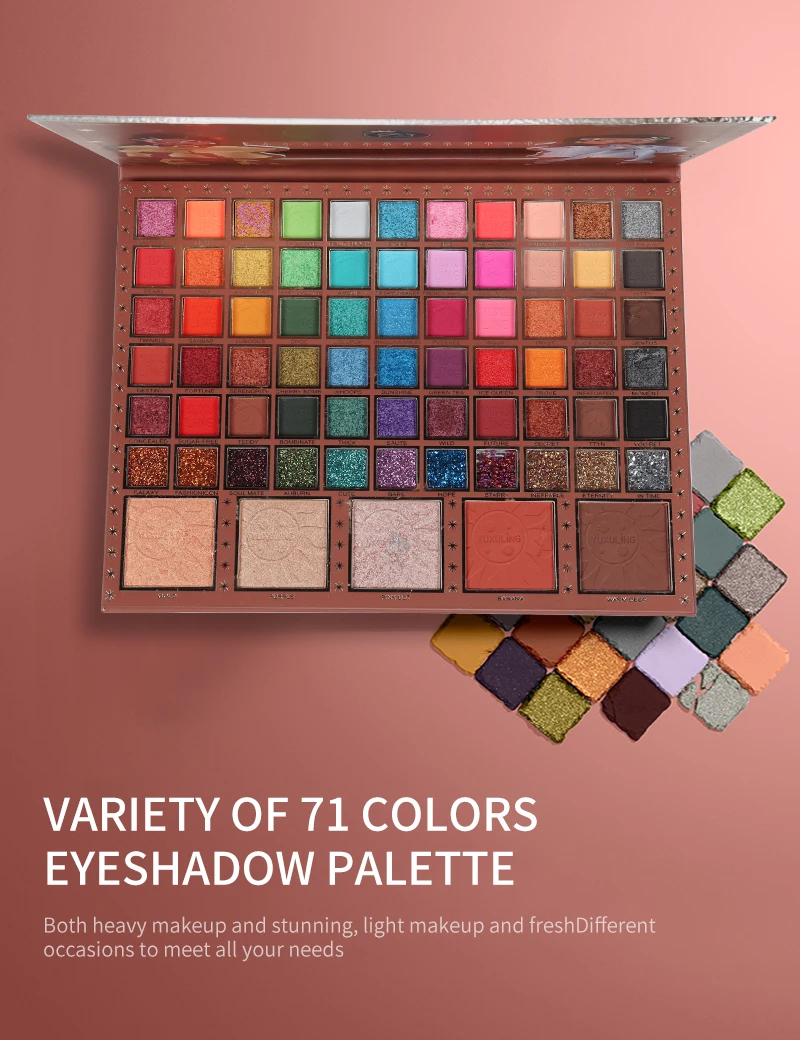 EZSOZO 71 Eyeshadow Palette Set Palette Long-lasting Waterproof Highlight Glitter Powder Makeup Matte Shadow Feminine Cosmetics EZSOZO 71 Eyeshadow Palette Set Palette Long-lasting Waterproof Highlight Glitter Powder Makeup Matte Shadow Feminine Cosmetics