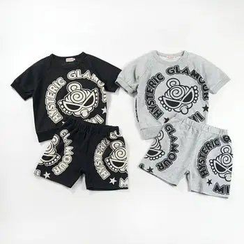 

2020 summer style pacifier cartoon quick dry jacquard mesh set super soft shorts