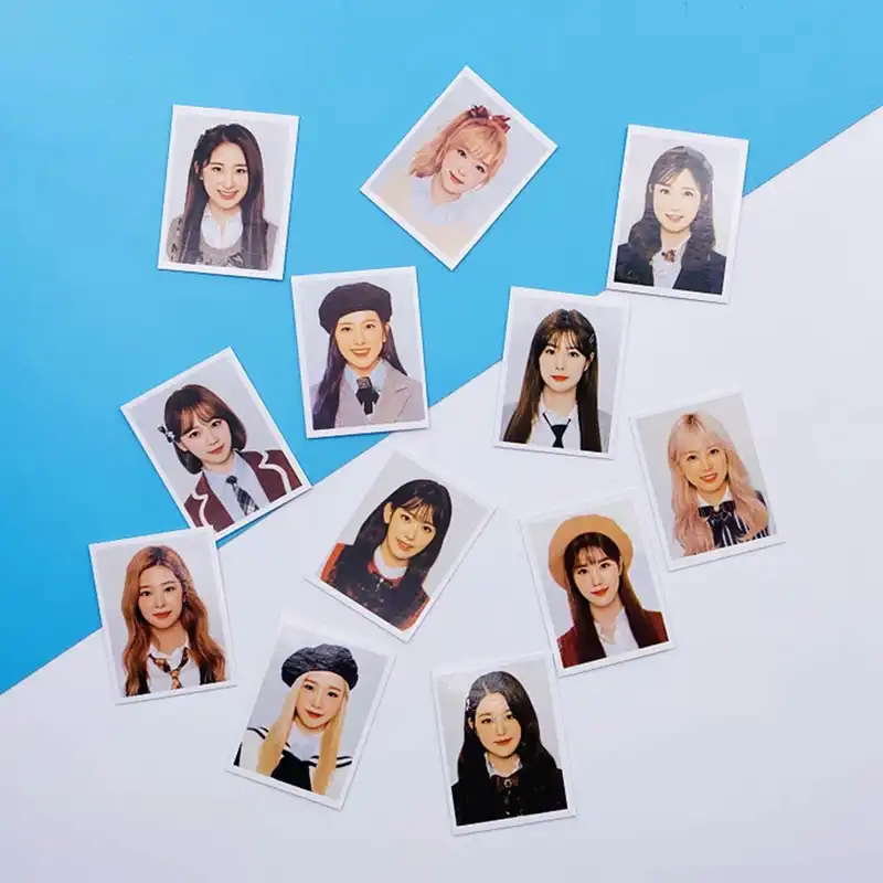New 12 Pcs Set Kpop Izone Girls Team Album La Vie En Rose Photo Card Pvc Cards Self Made Lomo Card Photocard Stationery Set Aliexpress