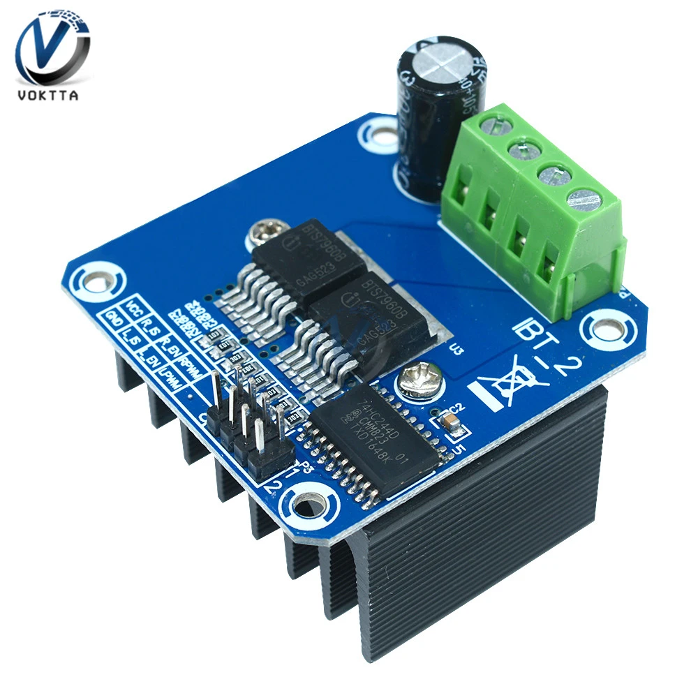 DEVMO 2PCS BTS7960B 43A Double DC Stepper Motor Driver H-Bridge PWM High-Power Module Compatible with Arduino Smart Car Driver DEVMO 2PCS BTS7960B 43A Double DC Stepper Motor Driver H-Bridge PWM High-Power Module Compatible with Arduino Smart Car Driver