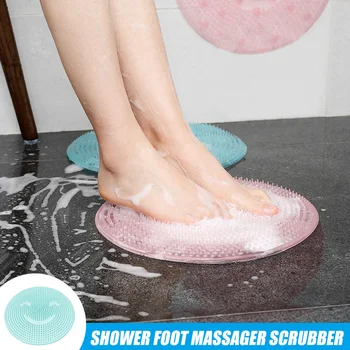 

1 Pcs Rubber Foot Scrubber Massager Pad Shower Foot Brush Deep Clean Exfoliating Massage Cushion for Bathroom P7Ding