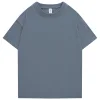 240g XS-4XL Men T-Shirts Male Summer Casual Tshirts Men Short Drop Shoulder Cotton Basic Plain Solid Tee Shirts Women Plus Size ► Photo 3/6