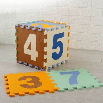 

Child Kids Novelty Alphabet Number EVA Foam Puzzle Learning Mats Toy Intelligence Developmental Toys 9pcs/sets