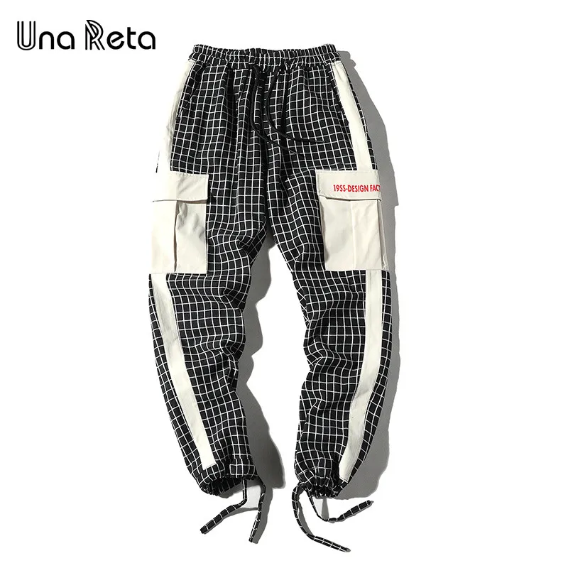 Style 2 Black Una Рета Man Брюки Новая мода уличная шить Цвет джоггеры хип-хоп длинные брюки Для мужчин упругие талии брюки-карго Для мужчин - Цвет: Style 2 Black