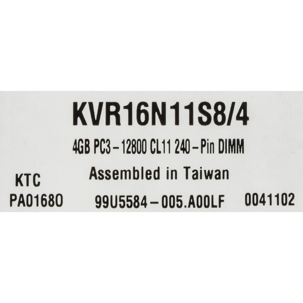 Модуль памяти KINGSTON VALUERAM KVR16N11S8/4 DDR3- 4Гб