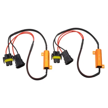 

2pcs H7 LED SMD CANBUS No Error up to 50W Resistors Resistance Decoder Harness Decoder Light Error Free Adapter Kit