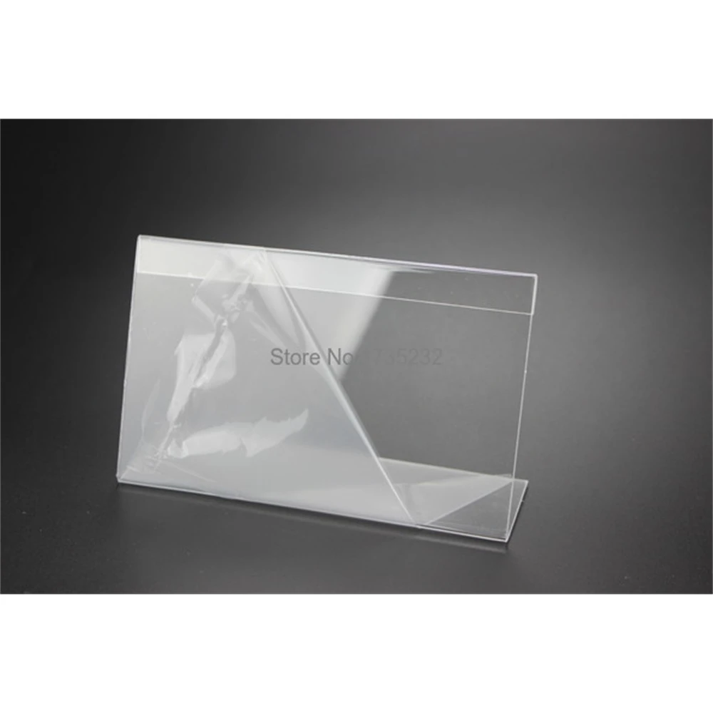 

Прозрачный 150x100 мм l-образный акриловый пластиковый настольный знак из ПММА, ценник, этикетка, рекламная бумага, фотостойка