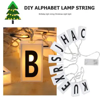 

10 LEDs String Fairy Lights Box DIY Letter Garland Rectangular Design Simple and Fashionable Holiday Party Lamp Christmas